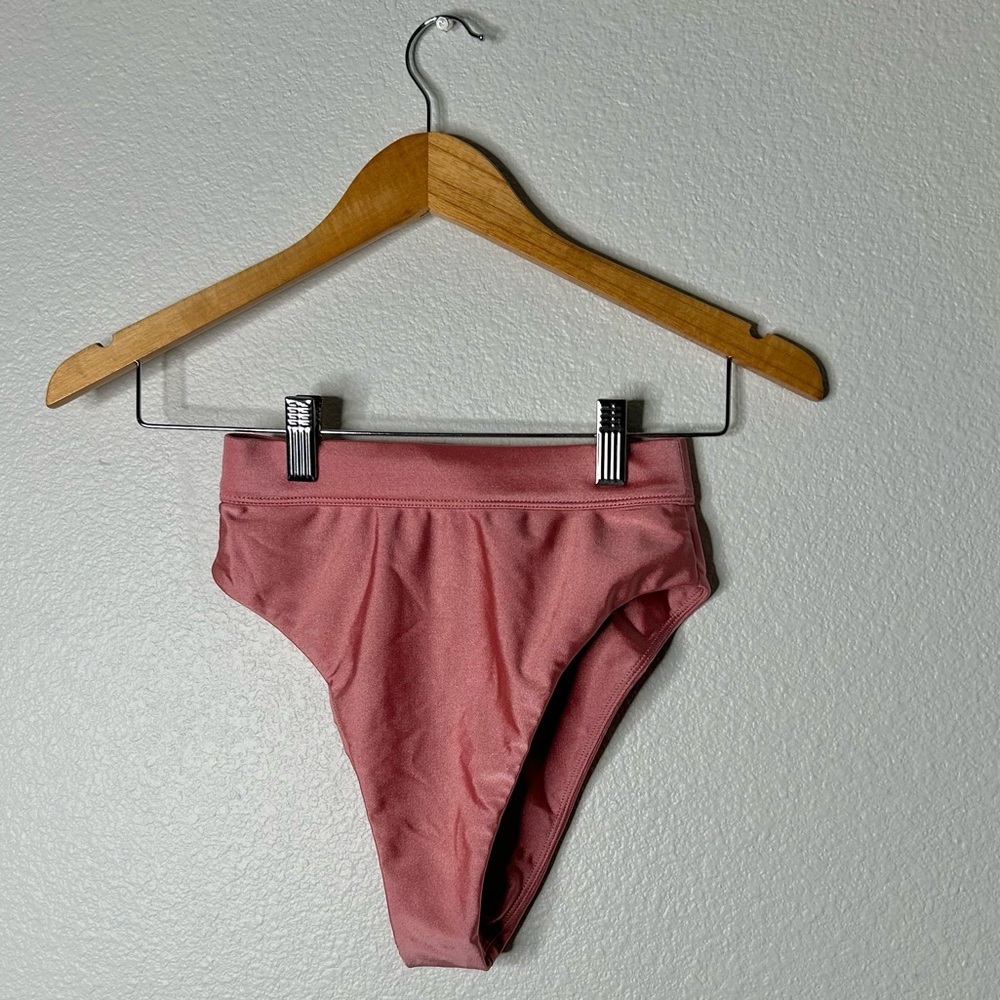 Tularosa Shimmer Bikini Top and Bottom Set in Mauve
